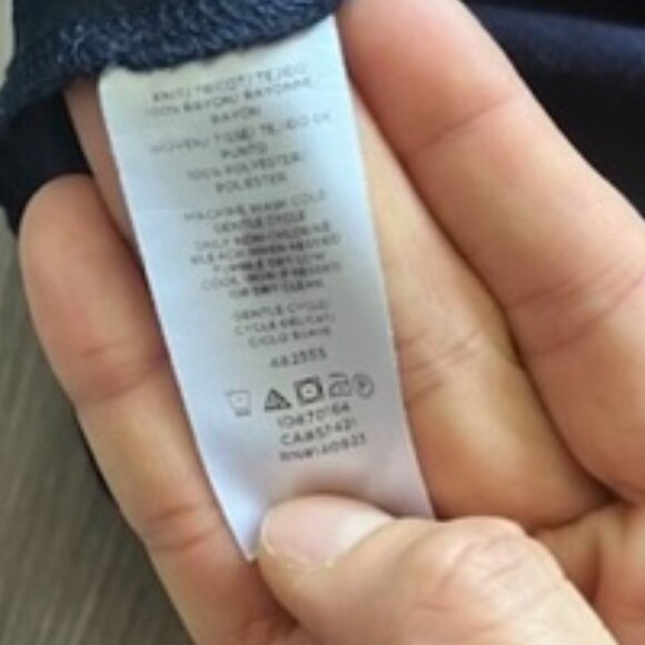 LOFT Navy Drop Sleeve (bracelet length) with Front Detailing and Breathable Back - Picture 2 of 9